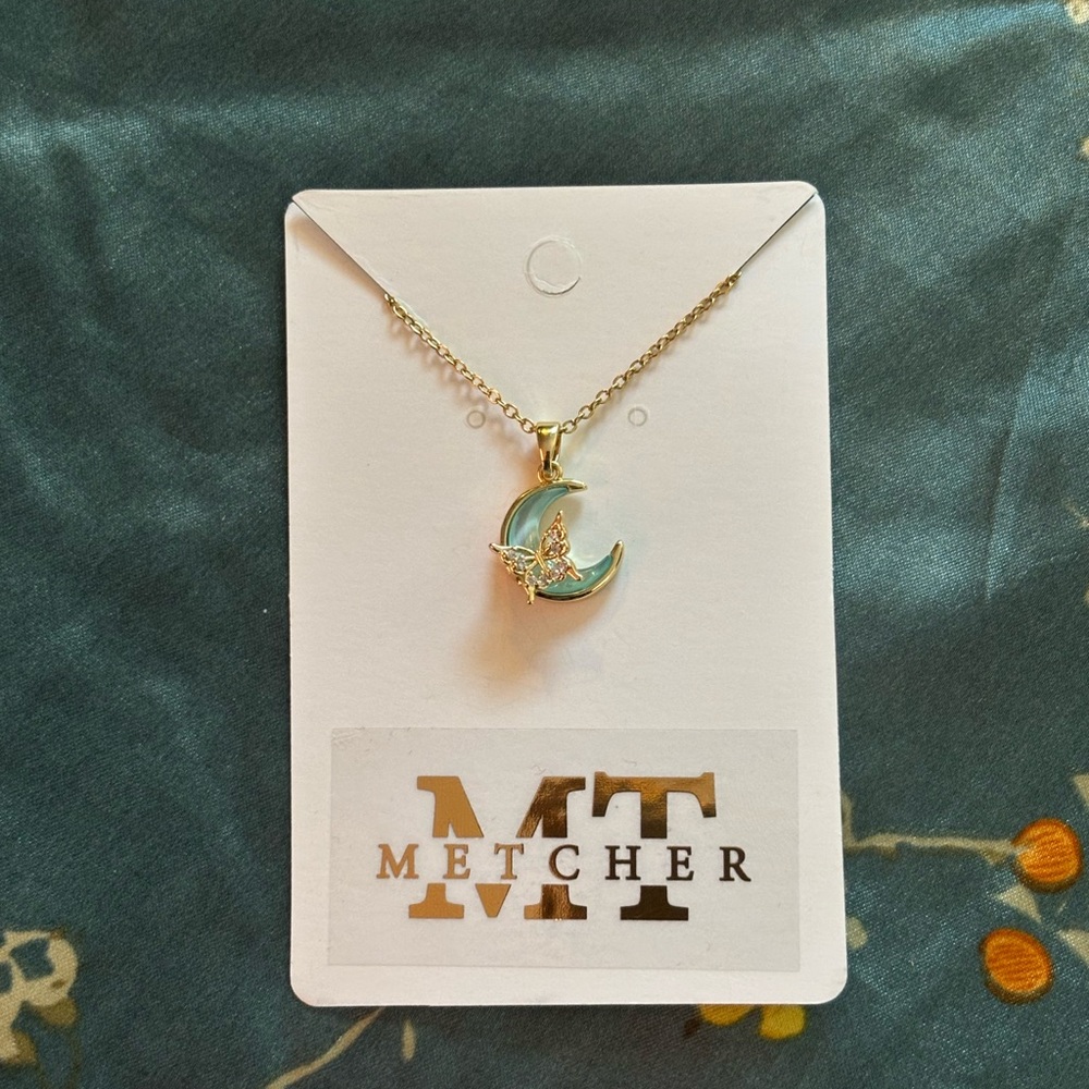 Lunar butterfly necklace
